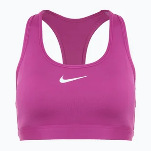 Biustonosz treningowy Nike Swoosh Medium Support hot fuchsia/white WYSYŁKA W 24H 30 DNI NA ZWROT - Bielizna sportowa damska - miniaturka - grafika 1