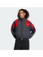 Bluzy damskie - adidas Bluza Blocked Washed KE5036 Szary Oversize - miniaturka - grafika 1