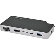 Stacje dokujące i replikatory portów - StarTech CDP2HVGUASPD stacja dokująca Przewodowa USB 3.2 Gen 2 (3.1 Gen 2) Type-C Czarny, Szary - miniaturka - grafika 1