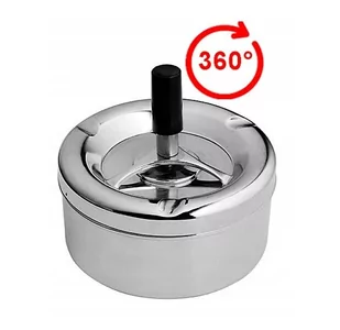 POPIELNICZKA OBROTOWA zamykana metalowa solidna AB012 - Pozostałe akcesoria barmańskie - miniaturka - grafika 1