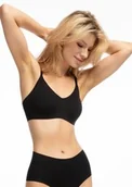 Biustonosze - Biustonosz miękki bezszwowy czarny Infinity Soft Bra Julimex - miniaturka - grafika 1