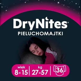 Huggies Drynites Girl 8-15 Lat (27-57Kg) 4X9 Szt - Pieluchy - miniaturka - grafika 1