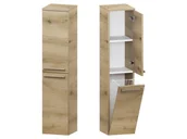 Szafki łazienkowe - Słupek Łazienkowy ATHD 30 cm DK Prawy - Dąb Evoke Coast Mat - Uchwyty Stal Szczotkowana - miniaturka - grafika 1