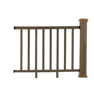 Balustrada kompozytowa Teak – 8 tralek – 140 x 113 cm (1 słupek) - Balustrady i akcesoria - miniaturka - grafika 1