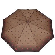 Parasole - Parasol damski otwieranie i zamykanie automatyczne Wzór Jaskółki na brązie - miniaturka - grafika 1