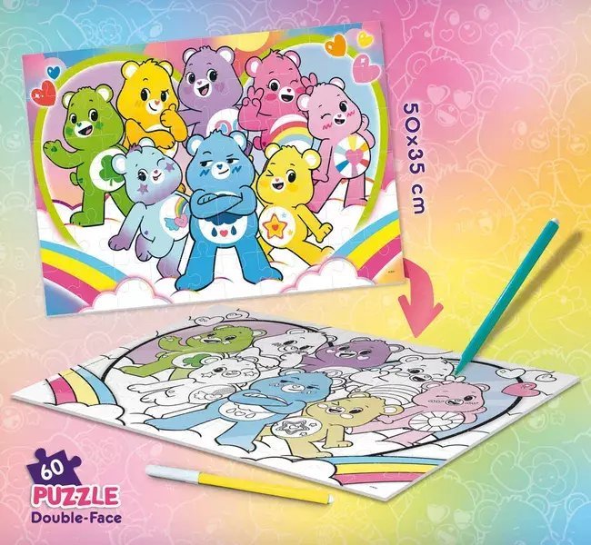 LISCIANI TROSKLIWE MISIE PUZZLE DWUSTRONNE 60 EL.