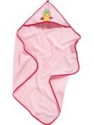 Okrycia kąpielowe dla dzieci - Playshoes Ręcznik w kolorze jasnoróżowym z kapturem - miniaturka - grafika 1
