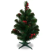 Choinki - Choinka sztuczna dekorowana jarzębiną i szyszkami 45 cm - miniaturka - grafika 1