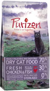 Purizon Sterilised Adult dla kota indyk i kurczak 0,4 kg - Sucha karma dla kotów - miniaturka - grafika 1