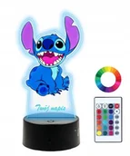 Lampy stojące - Lampka Nocna Z Nadrukiem 3D Led Stich Imię Prezent - miniaturka - grafika 1