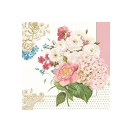 Dekoracje i nakrycia stołu na imprezę - Nuova R2S, serwetki 3-warstwowe Napkins Róż/Kropki, 20 szt. - miniaturka - grafika 1