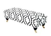 Ławki do przedpokoju - Kufer tapicerowany skrzynia QM-7 80cm EMRAWOOD Arabeska Classic 02 - miniaturka - grafika 1