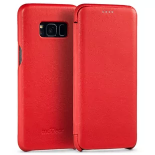 moVear flipSide S - Skórzane etui do Samsung Galaxy S8 (5.8") | Pokrowiec slim case, Skóra naturalna nappa (Czerwony) - Etui i futerały do telefonów - miniaturka - grafika 1