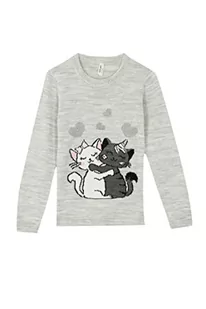 DeFacto Sweter z długim rękawem dla dziewcząt - sweter z długim rękawem dla dziewcząt topy (Printed Grey/Red/Black, 4/5 Y), Printed Grey/Red/Black, 4-5 Lata - Swetry damskie - miniaturka - grafika 1