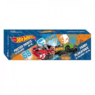 Starpak Farby plakatowe Hot Wheels 12 kolorów - Przybory szkolne - miniaturka - grafika 1