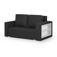 Sofy i kanapy - Sofa kanapa 2 os z funkcją spania MILO1 czarna - miniaturka - grafika 1