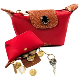 Czerwone etui na klucze PETERSON małe na suwak i zatrzask modne eleganckie portfelik - Etui na klucze Czerwone etui na klucze PETERSON małe na suwak i zatrzask modne eleganckie portfelik - Etui na klucze - miniaturka - grafika 1