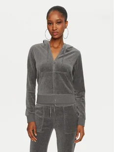 Juicy Couture Bluza Robertson JCAP176 Szary Slim Fit - Bluzy damskie - miniaturka - grafika 1