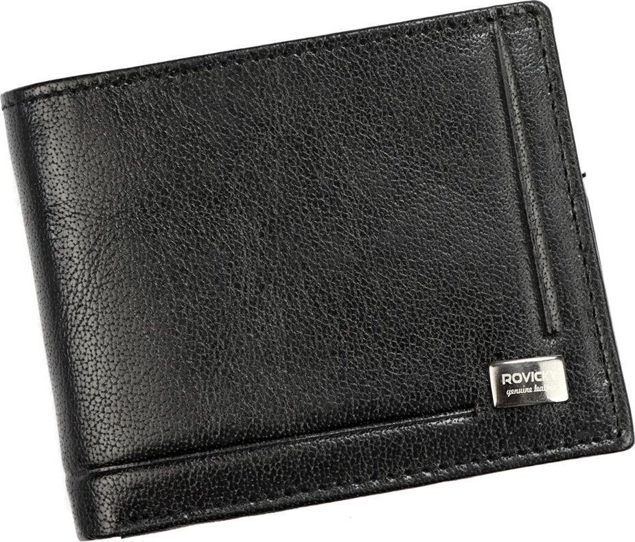 Rovicky Portfel męski poziomy ze skóry naturalnej z ochroną RFID PROTECT Rovicky Nie dotyczy