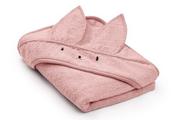 Okrycia kąpielowe dla dzieci - Memi Ręcznik Bambusowy Króliczek powder pink - miniaturka - grafika 1