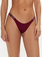 Stroje kąpielowe - Calvin Klein Swimwear Dół od bikini KW0KW02732 Bordowy - miniaturka - grafika 1