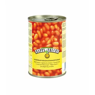 VOG Fasola biała w sosie pomidorowym Happy Frucht 400 g - Mieszanki warzywne, sałatki - miniaturka - grafika 1