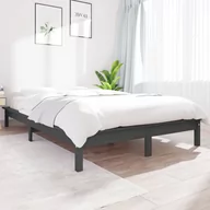 Łóżka - Lumarko Rama łóżka, szara, 180x200 cm, lite drewno sosnowe, Super King - miniaturka - grafika 1