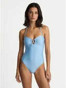 Stroje kąpielowe - Seafolly Strój kąpielowy Palermo 11180-217 Błękitny - miniaturka - grafika 1