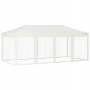 Składany namiot imprezowy ze ściankami, kremowy, 3x6 m - Pawilony ogrodowe - miniaturka - grafika 1