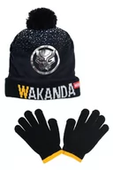 Rękawiczki - Komplet czapka i rękawiczki dla chłopca Avengers - Czarna Pantera rozmiar 52 cm - miniaturka - grafika 1