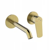 Baterie umywalkowe - Invena bateria umywalkowa podtynkowa Alonia, złoto szczotkowane BP-70-U09-V - miniaturka - grafika 1