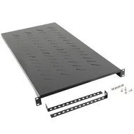 Szafy rack - Lanberg Półka do szaf 19&quot 1200mm czarna 1U/483x900mm udźwig do 25kg montaż 4-punktowy AK-1013-B - miniaturka - grafika 1