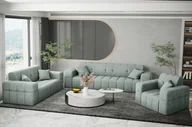 Komplety wypoczynkowe - Komplet wypoczynkowy 3+2+1 Nimes tkanina Perfect Harmony miętowy - miniaturka - grafika 1