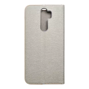 Etui Z Klapką Luna Xiaomi Redmi Note 8 Pro Srebrny - Etui i futerały do telefonów - miniaturka - grafika 1