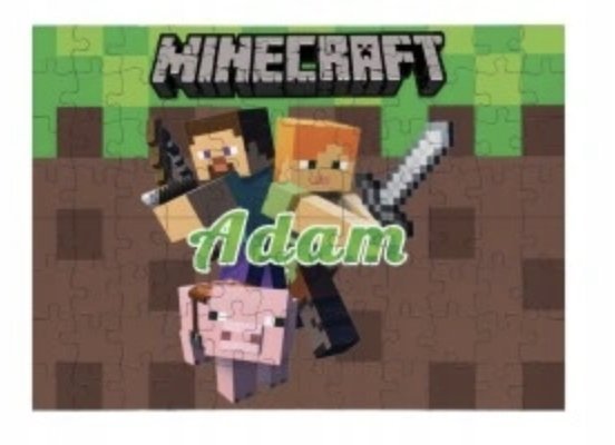 PUZZLE MINECRAFT GRA POSTACIE PREZENT A3 252 el z Nadrukiem + IMIĘ #47