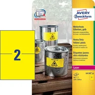 Etykiety do drukarek - Avery Zweckform Zweckform Heavy Duty 210 x 148 mm żółte (L6130-20) - miniaturka - grafika 1