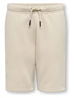 Spodenki damskie - ONLY & SONS Junior Szorty dresowe "Ceres" w kolorze beżowym - miniaturka - grafika 1