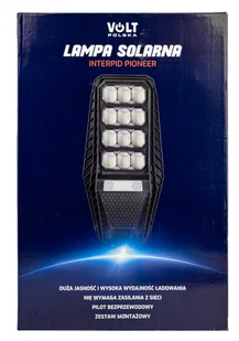 LAMPA SOLARNA ULICZNA LED 240W CZUJNIK RUCHU PILOT VOLT POLSKA - Lampy ogrodowe - miniaturka - grafika 7