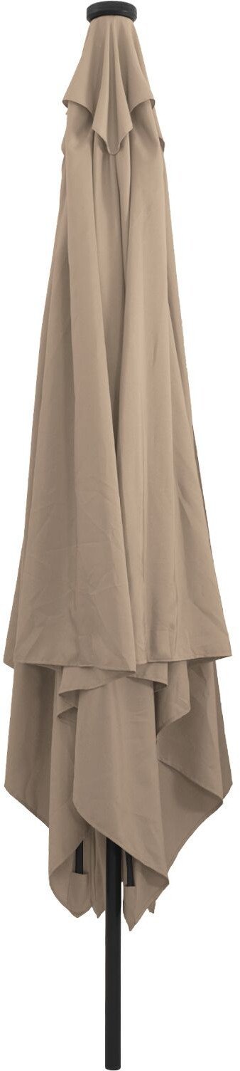 vidaXL Kwadratowy Parasol Ogrodowy z Lampkami LED 295x245 cm Taupe