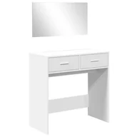 Toaletki - vidaXL Toaletka z lustrem biała 80x39x80 cm - miniaturka - grafika 1