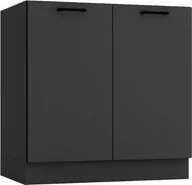 Szafki kuchenne - Stolkar Szafka pod zlew ANIKA D80ZL grafitowa STOLKAR - miniaturka - grafika 1