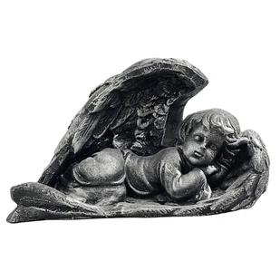 OZDOBA GIPSOWA ANIOŁ FIGURKA NAGROBNA 17 CM NA GRÓB - Figurki dekoracyjne - miniaturka - grafika 1