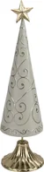 Ozdoby bożonarodzeniowe - Ewax Figurka świąteczna Choinka beżowo-złota 47 cm - miniaturka - grafika 1