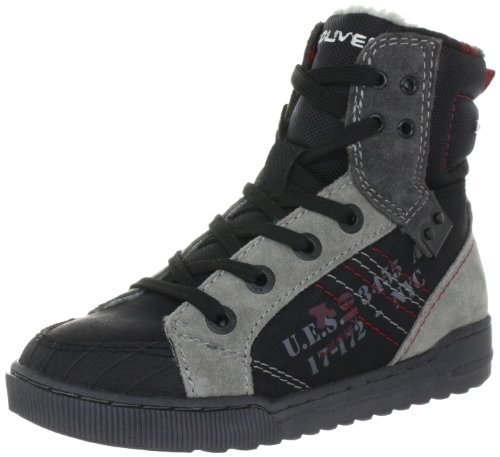 s.Oliver Casual 5-5-46106-29 kozaki chłopięce, czarny - Czarny Black Comb 98-32 EU