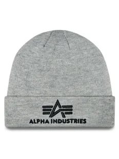 Alpha Industries Czapka 3D Beanie 168910 Szary - Czapki męskie - miniaturka - grafika 1