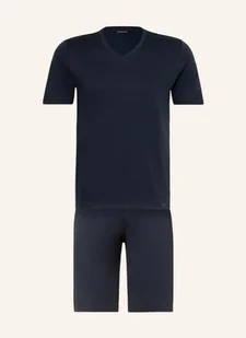 Hanro Piżama Z Szortami Night Selection blau - Moda i Uroda OUTLET - miniaturka - grafika 1