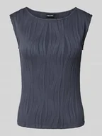 Koszulki i topy damskie - Top o kroju slim fit z fakturowanym wzorem model ‘TINNIKA’ - miniaturka - grafika 1