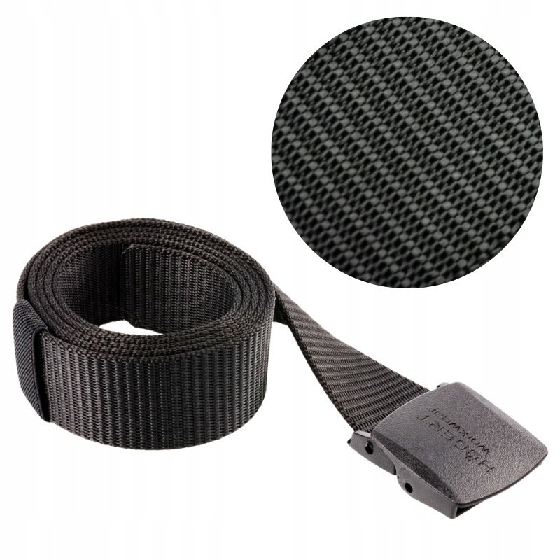 PASEK MĘSKI do spodni roboczych czarny z Regulowaną Plastikową Klamrą 130cm