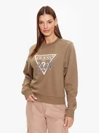 Bluzy damskie - Guess Bluza W3YQ01 KB683 Zielony Regular Fit - miniaturka - grafika 1