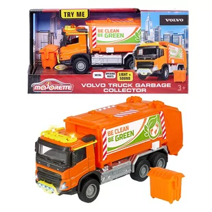 Pojazd metalowy śmieciarka Volvo Grand Series, 19 cm, światło i dźwięk - Samochody i pojazdy dla dzieci - miniaturka - grafika 1